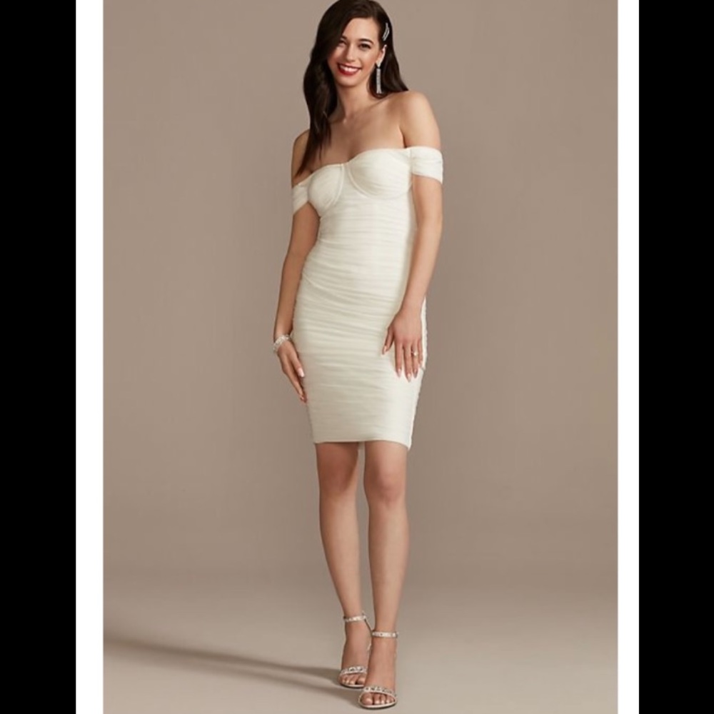 Bridal Haul | Flattering and Very Comfortable White Ruched Dress!